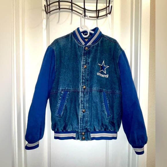 Vintage Starter Dallas Cowboys Denim Jacket - Picture 1 of 4